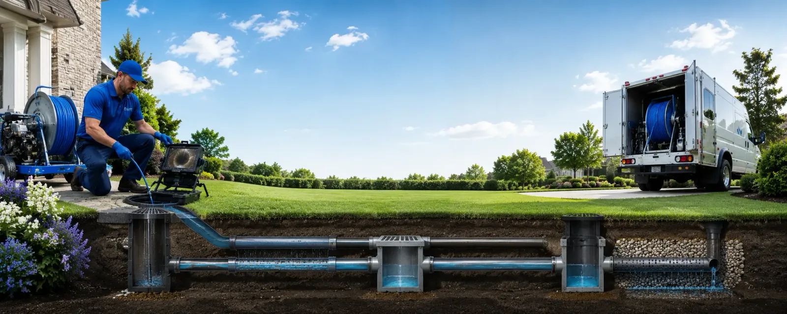 Outdoor drain cleaning information for Grafton, IL